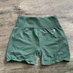 Green gym shark shorts
